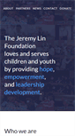 Mobile Screenshot of jeremylinfoundation.org